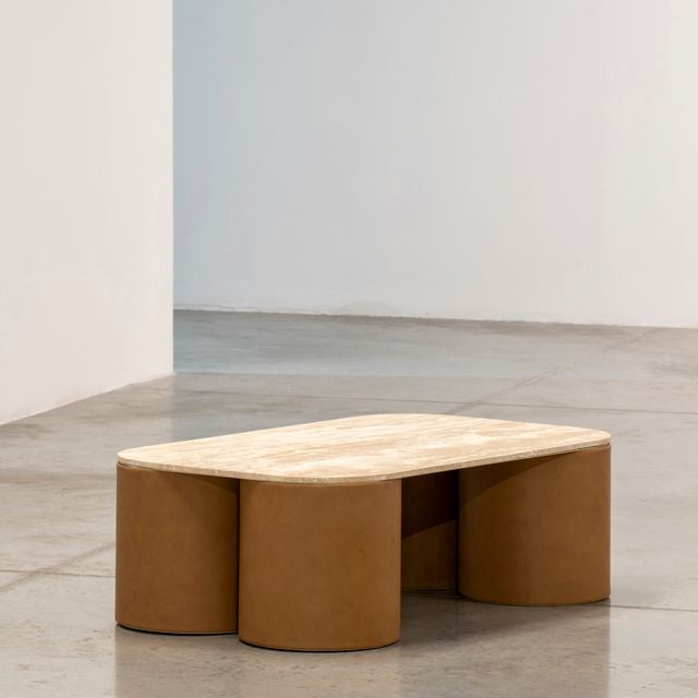 SILOS GRAND COFFEE TABLE WOODEN TOP OAK