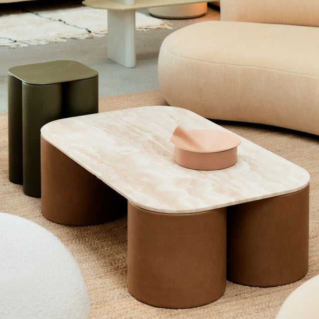 SILOS GRAND COFFEE TABLE WOODEN TOP OAK