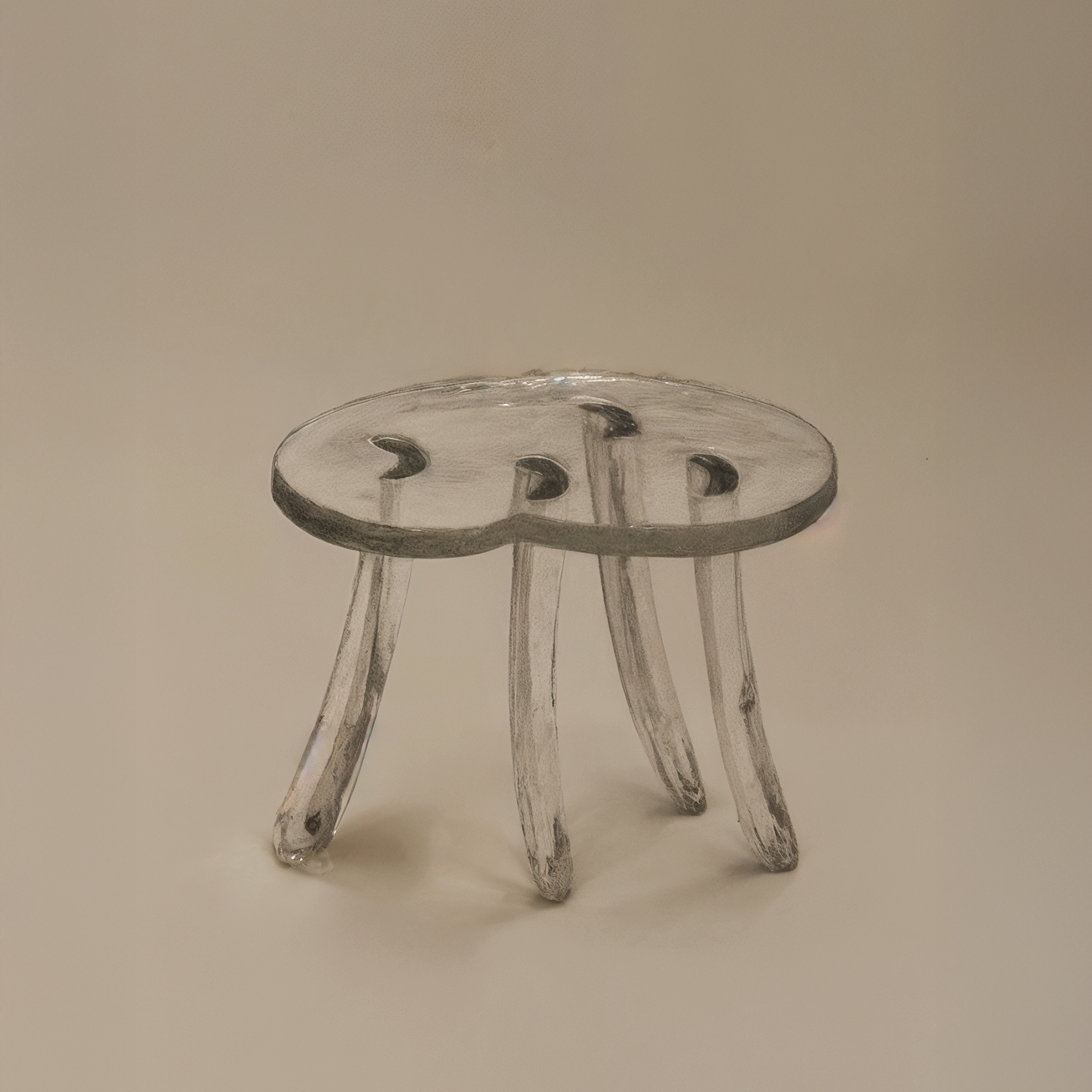 LUNG 2.0 TRANSPARENT SIDE TABLE