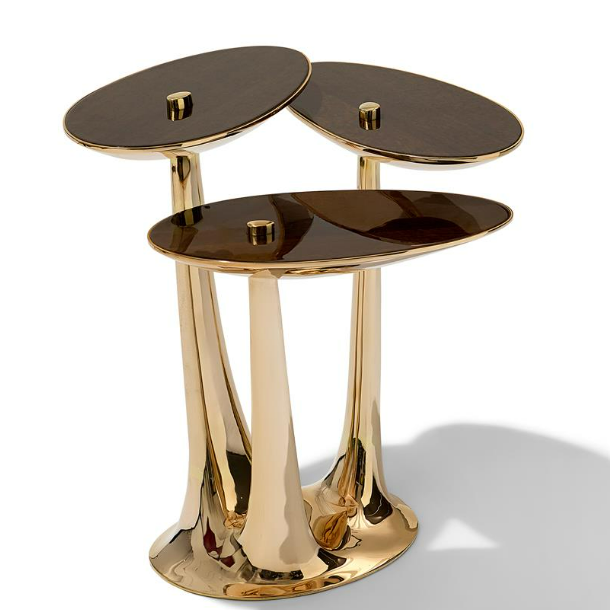 LILY SIDE TABLE NATURAL BRONZE