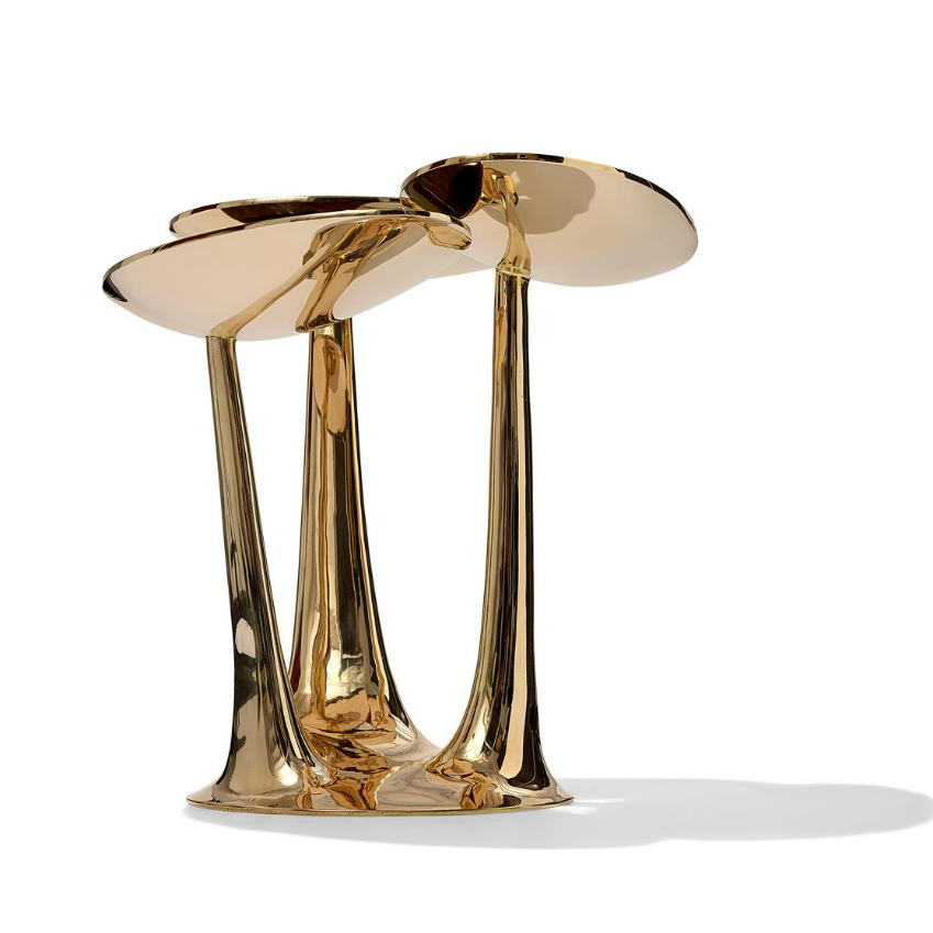 LILY SIDE TABLE NATURAL BRONZE