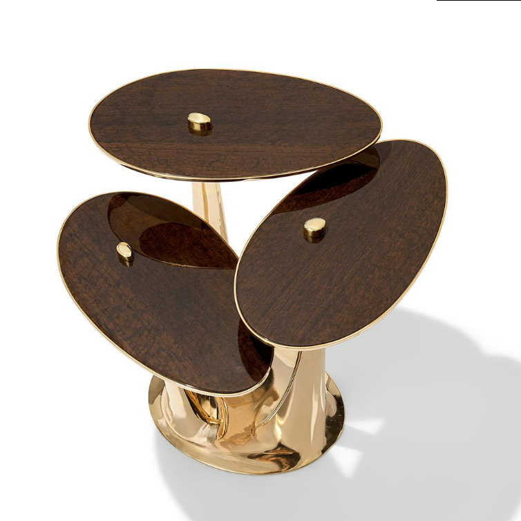 LILY SIDE TABLE NATURAL BRONZE