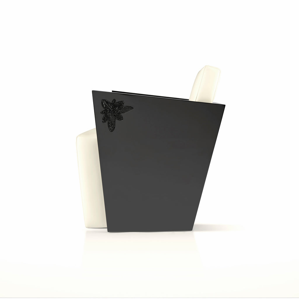 ISTANBUL GLAM ARMCHAIR - WHITE FABRIC