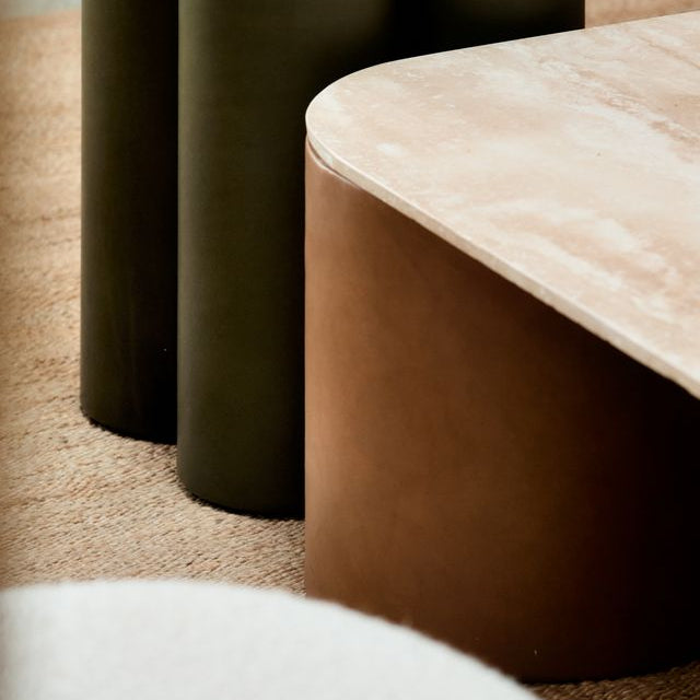 SILOS GRAND COFFEE TABLE WOODEN TOP OAK