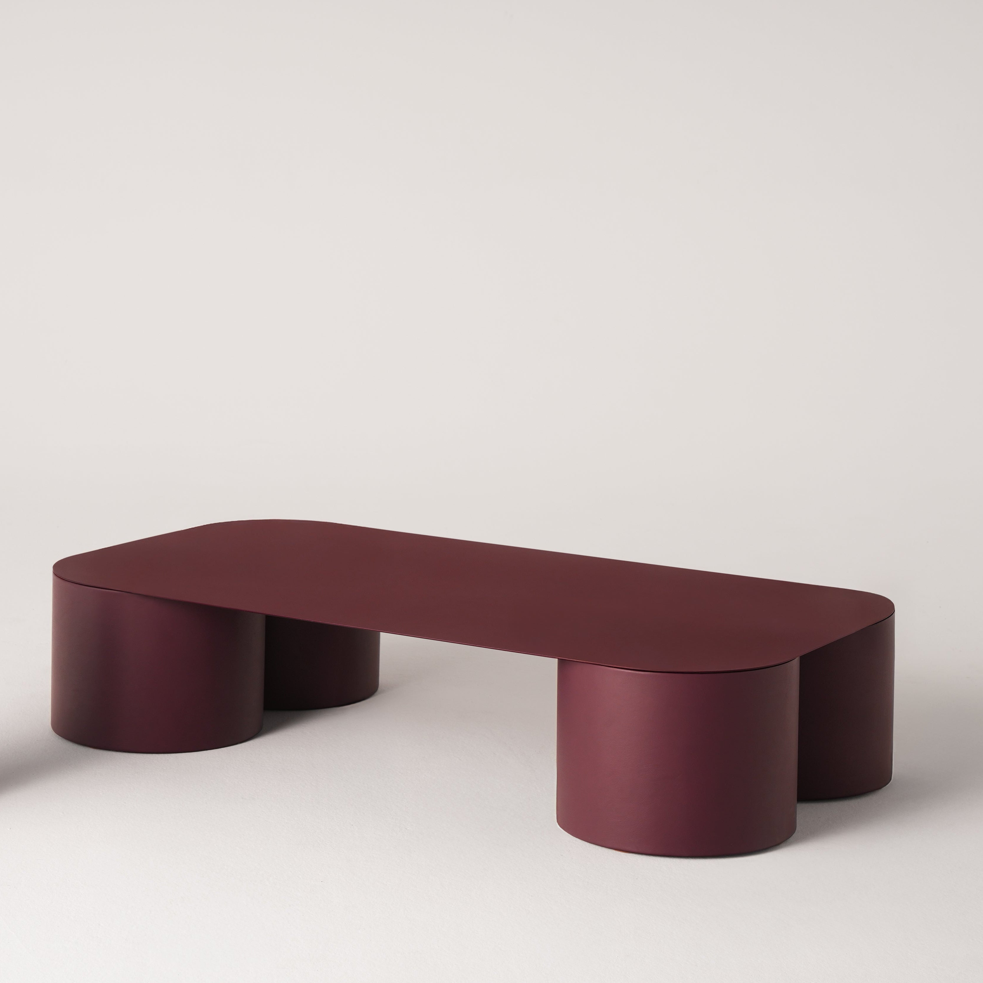 SILOS GRAND COFFEE TABLE BURGUNY GLOSSY LAQCUER