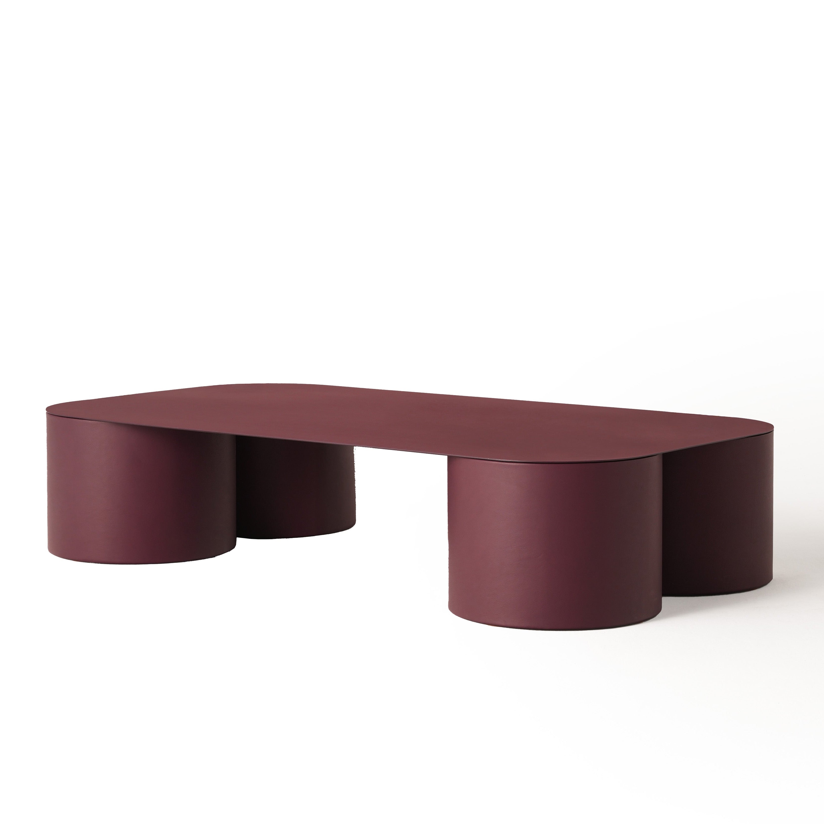 SILOS GRAND COFFEE TABLE BURGUNY GLOSSY LAQCUER