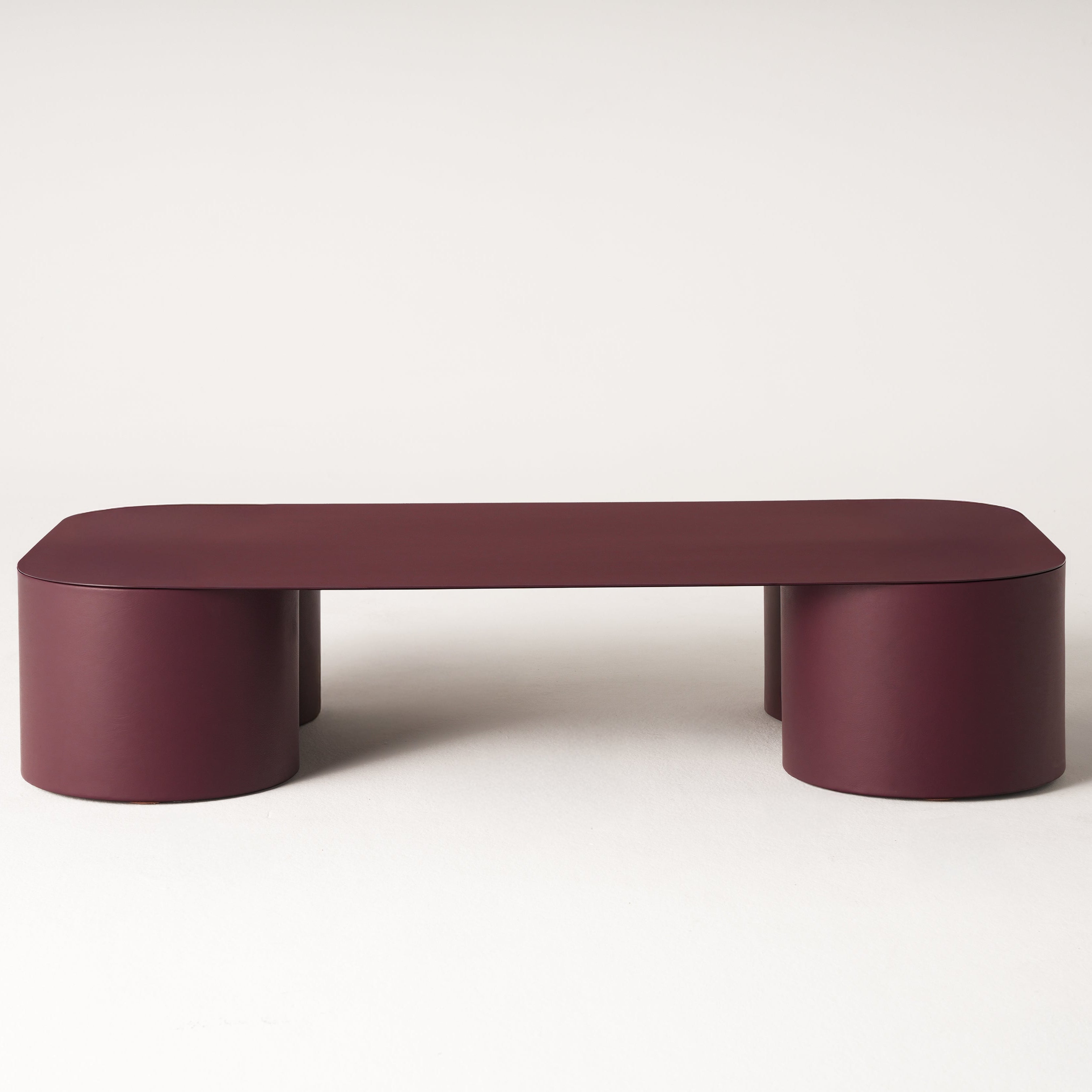 SILOS GRAND COFFEE TABLE BURGUNY GLOSSY LAQCUER