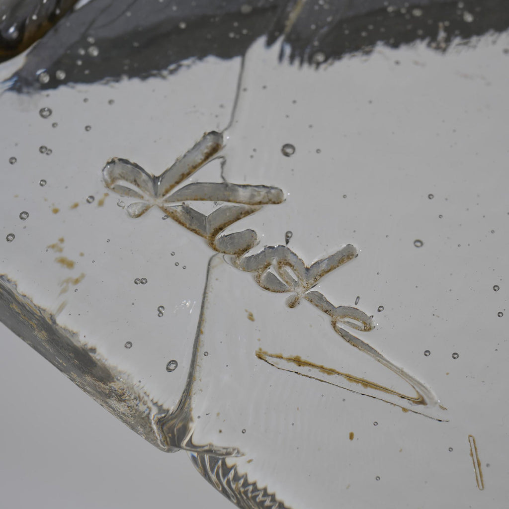 BLISTERED CAST GLASS COFFEE TABLE, LOTHAR KLUTE