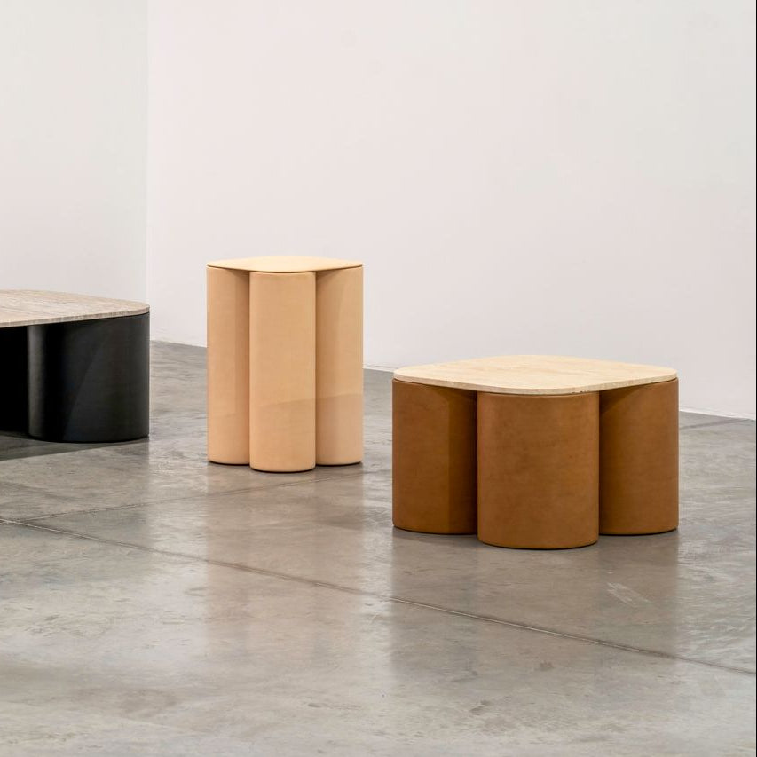SILOS WOODEN TOP ALMOND MEDIUM COFFEE TABLE